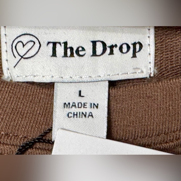 The Drop NWT Mariana Strong Shoulder Dress Sz L in Coffee Bean - Picture 7 of 9